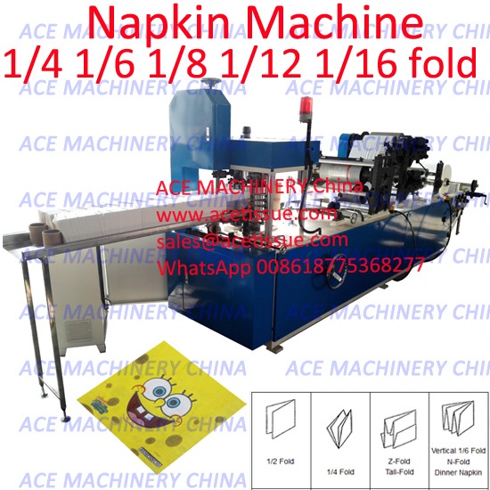 Single Line Paper Napkin Machine with 2 colors printing