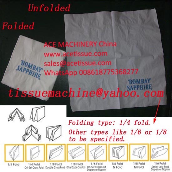 Single Line Paper Napkin Machine with 2 colors printing