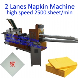 Máquina plegadora de servilletas de papel de alta velocidad con impresión